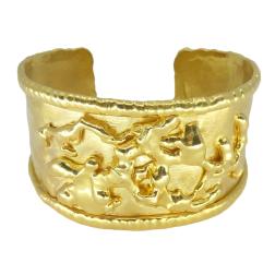 Jean Mahie 22k Gold Cuff Bracelet