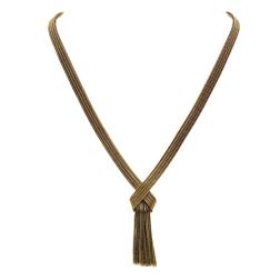 Vintage 1960s Grossé Marcus Gold Tassel Necklace