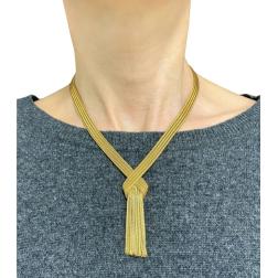 Vintage 1960s Grossé Marcus Gold Tassel Necklace