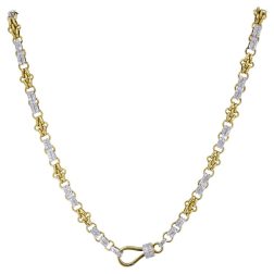Pomellato Diamond Chain Necklace 18k White Yellow Gold