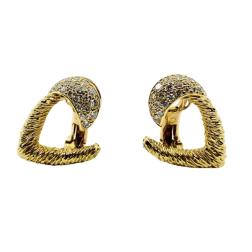 Boucheron Heart Earrings Diamond 18k Gold