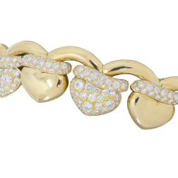 Vintage Fred Paris 18k Diamond Liens de Coeurs Bracelet