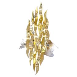 Georges Braque Hebe Brooch 18k Gold Diamond Pendant Estate