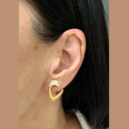 Boucheron Heart Earrings Diamond 18k Gold