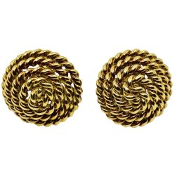 Tiffany & Co. 18k Gold Rope Earrings Stud