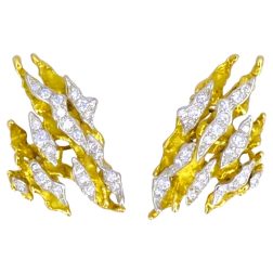Vintage Pierre Sterlé Diamond Earrings 18k Gold French