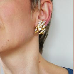 Vintage Pierre Sterlé Diamond Earrings 18k Gold French