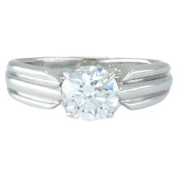 Cartier GIA Diamond Platinum Engagement Ring 1.01 Carat