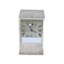 Cartier Silver Prism Mystery Clock