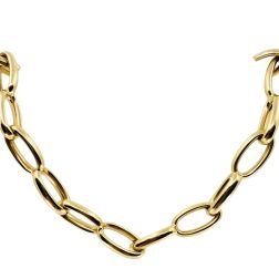 Vhernier Ottovolante Gold Necklace Long Oval Link