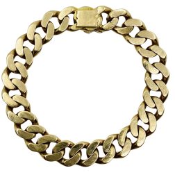 Vintage French Bracelet 18k Rose Gold Curb Link