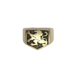 Vintage Dunhill 18k Gold Lion Signet Ring