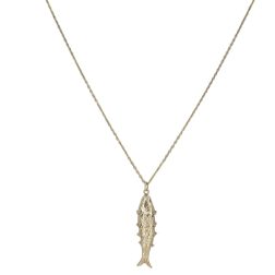 Vintage Gold Mechanical Fish Pendant Necklace