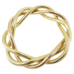 Pomellato Two-Tone Gold Interlocking Bangle Bracelet