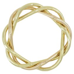 Pomellato Two-Tone Gold Interlocking Bangle Bracelet